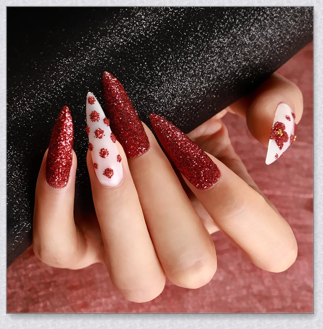 Premium professional acrylic nails kit with USB lamp, acrylic powders, glitters, and nail art tools for at-home salon-quality manicures