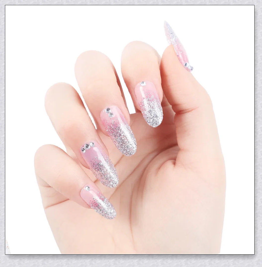 Premium professional acrylic nails kit with USB lamp, acrylic powders, glitters, and nail art tools for at-home salon-quality manicures