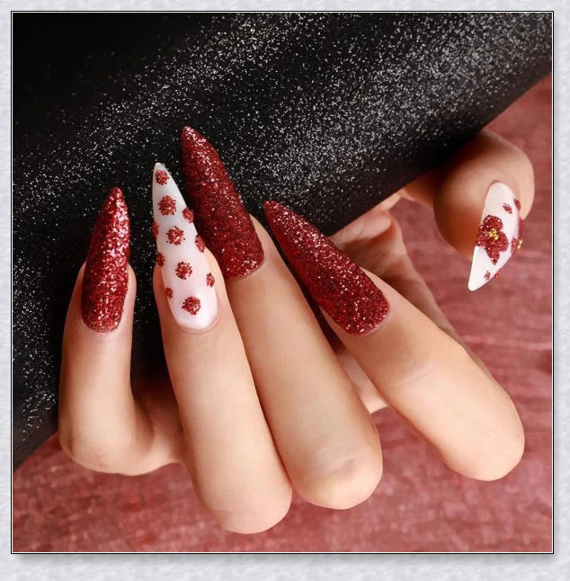 Premium professional acrylic nails kit with USB lamp, acrylic powders, glitters, and nail art tools for at-home salon-quality manicures