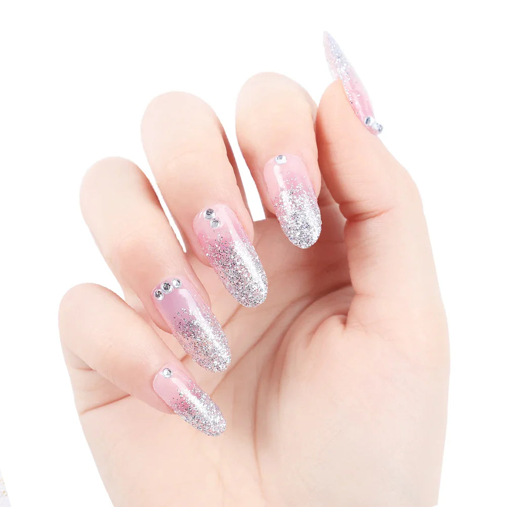 Premium professional acrylic nails kit with USB lamp, acrylic powders, glitters, and nail art tools for at-home salon-quality manicures