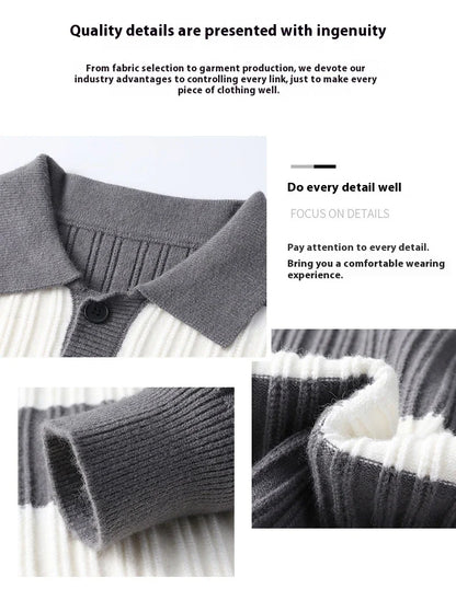 A soft, comfortable long sleeve top in a classic striped pattern, perfect for casual or smart-casual wear.