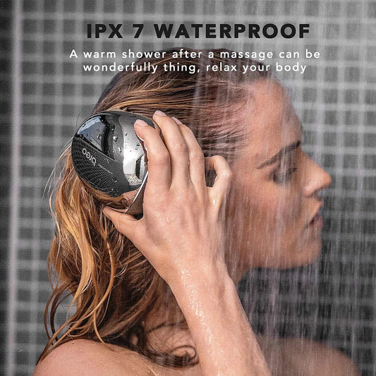 Portable waterproof scalp and body massager with infrared technology for relaxation and improved hair and muscle health