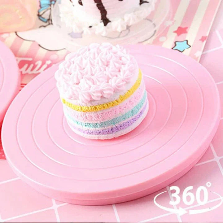 Trendha Pink Rotating Anti-Skid Cake Turntable - Premium Baking Accessory for Effortless Cake Decorating