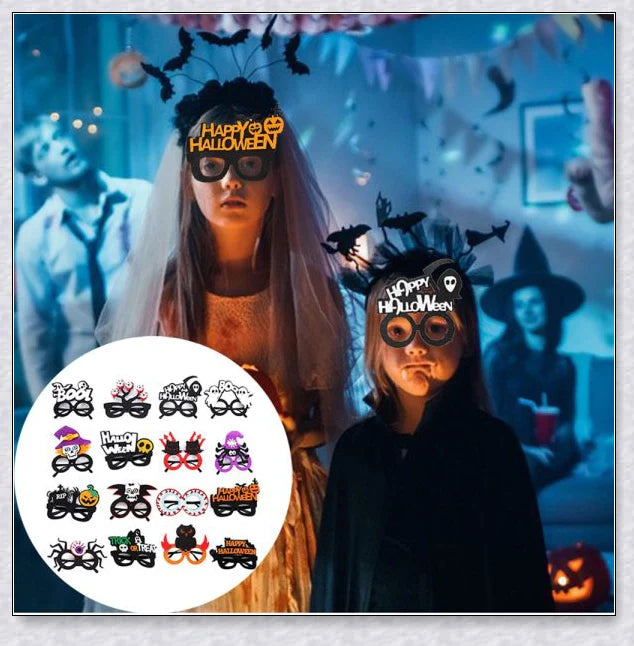 Vibrant, spooky-yet-whimsical Halloween-themed plastic glasses with a variety of cartoon designs