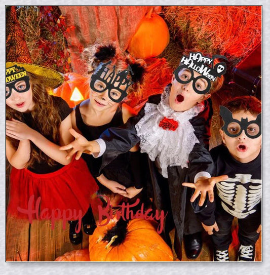 Vibrant, spooky-yet-whimsical Halloween-themed plastic glasses with a variety of cartoon designs
