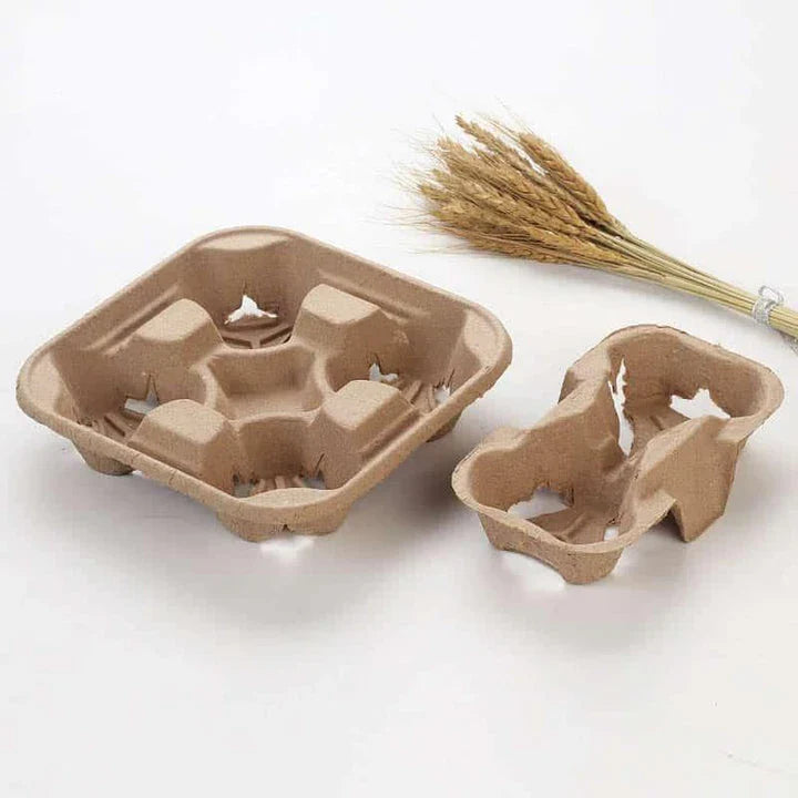 Disposable paper coffee cup holders in a 20-piece set for hands-free, eco-friendly coffee enjoyment