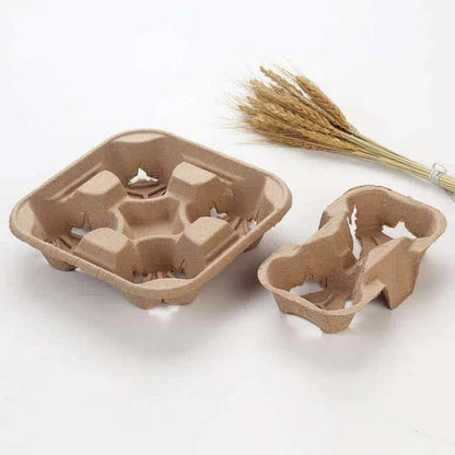 Disposable paper coffee cup holders in a 20-piece set for hands-free, eco-friendly coffee enjoyment