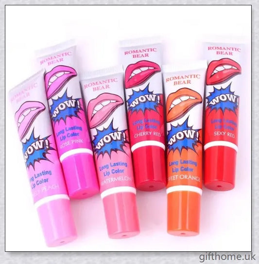 Amazing 6 Colour Waterproof Long-Lasting Peel Liquid Lipstick - Vibrant shades, innovative peel-off application, and hydrating mineral-infused formula