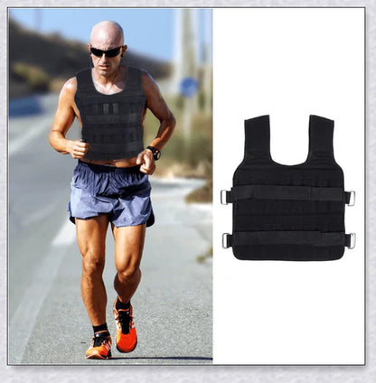 A weighted vest for boxing, bodybuilding, and tactical training, with 32 adjustable pockets to customise the resistance level.
