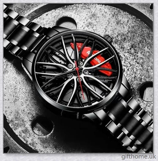 Automatic Movement Waterproof Wheel Style Non-Mechanical Watch - A classic British-inspired timepiece with a sleek, minimalist design and reliable quartz movement.