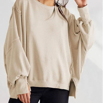 Elegant Y2K Patchwork Autumn Sweatshirt in Army Green colour, featuring a stylish patchwork design and a comfortable, loose-fitting silhouette.