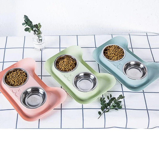 A durable, stainless steel dog bowl with raised edges and a sleek, modern design for hassle-free pet feeding.