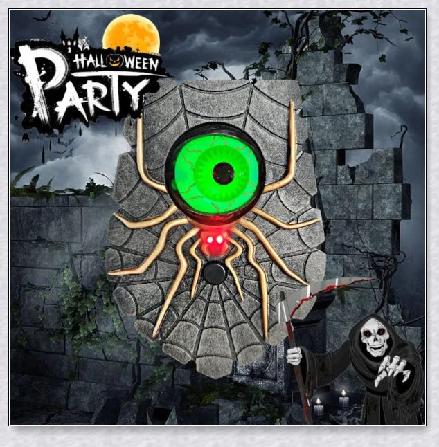 Chilling Halloween Spider Doorbell with Glowing Eyes, Ideal for Spook-tacular Seasonal Decor