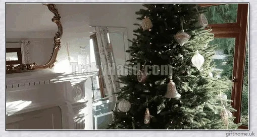 Exclusive White S Effect Artificial Christmas Tree with Flocked Branches and Sturdy Metal Stand