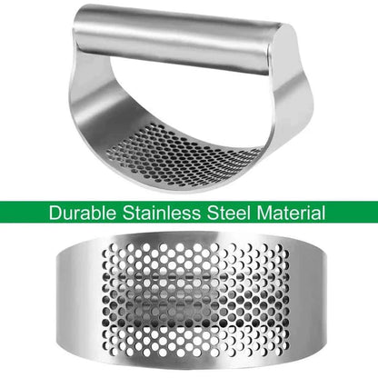 Trendha Ergonomic Design Garlic Press - Stainless Steel Mincing Tool for Garlic, Ginger, and More