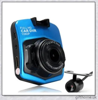 Dual lens car dash cam with 360-degree swivel and motion sensor for comprehensive road surveillance and incident recording