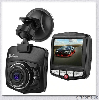 Dual lens car dash cam with 360-degree swivel and motion sensor for comprehensive road surveillance and incident recording
