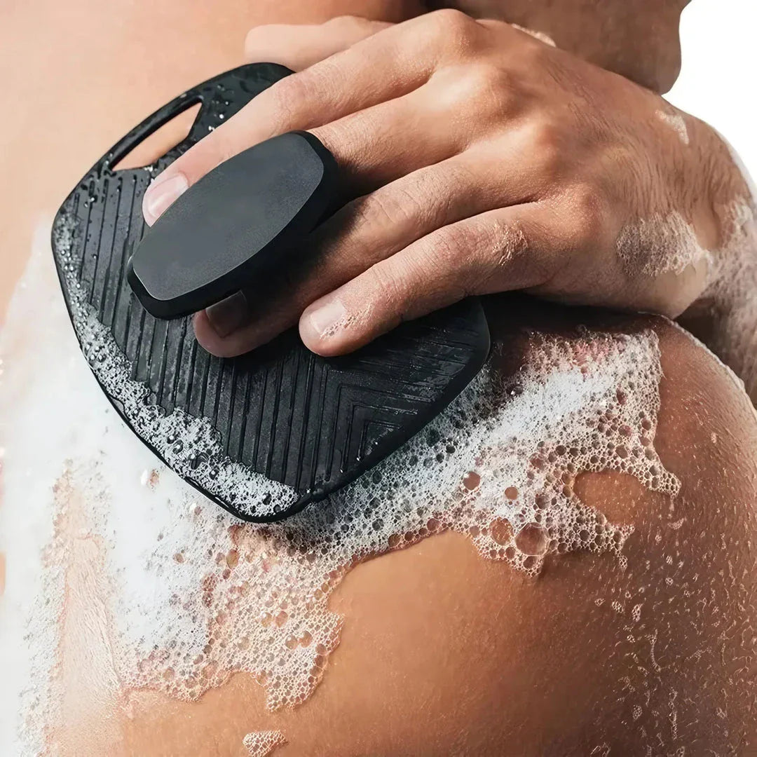 Premium silicone exfoliating body scrubber with soft bristles for gentle cleansing and massage