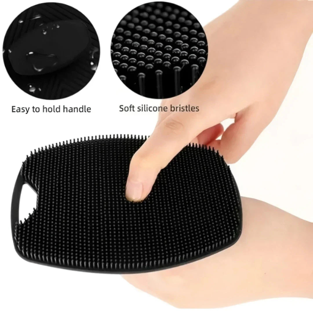 Premium silicone exfoliating body scrubber with soft bristles for gentle cleansing and massage