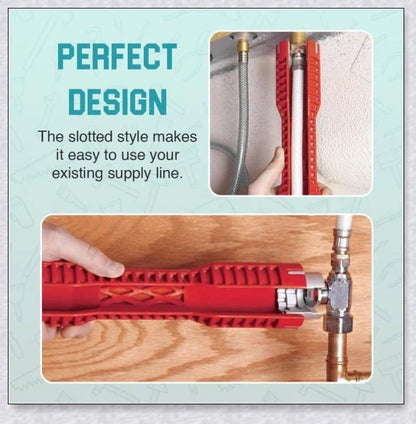 The Plumber's Sink Wrench, a high-quality plumbing tool designed to easily reach and turn hard-to-access nuts and bolts in tight spaces.