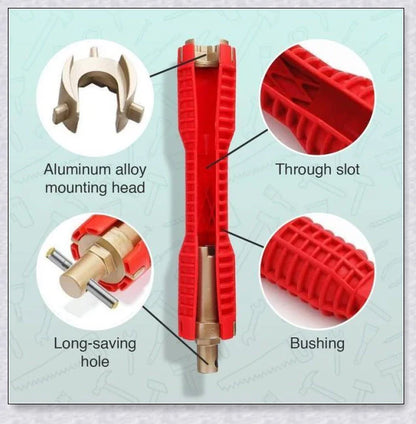 The Plumber's Sink Wrench, a high-quality plumbing tool designed to easily reach and turn hard-to-access nuts and bolts in tight spaces.