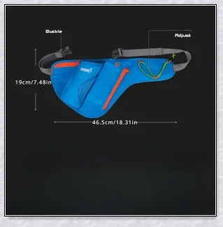 Running Water Bottle Waist Pack with adjustable strap, water bottle holder, and reflective safety features