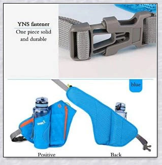 Running Water Bottle Waist Pack with adjustable strap, water bottle holder, and reflective safety features