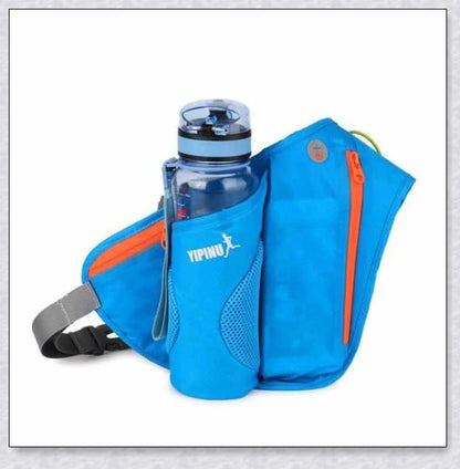 Running Water Bottle Waist Pack with adjustable strap, water bottle holder, and reflective safety features