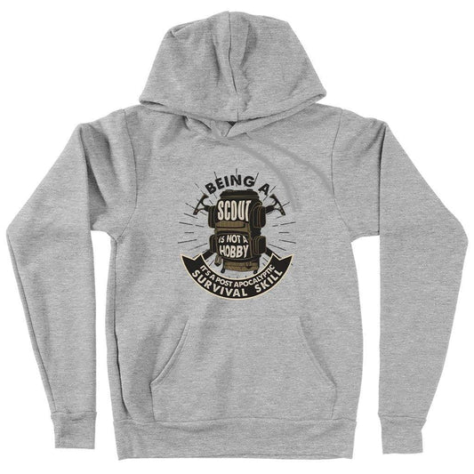 A comfortable, stylish, and eco-friendly hoodie designed for UK scouting enthusiasts, featuring a cosy fleece lining and adjustable drawstring hood.