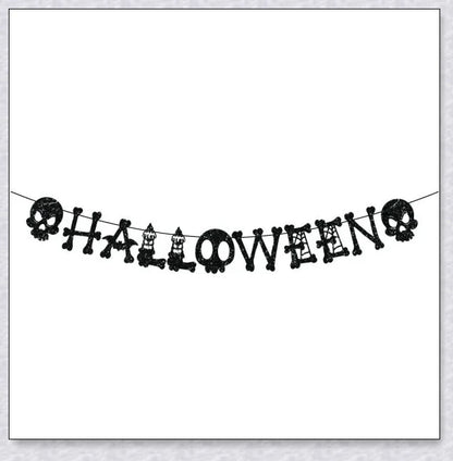 Set of 3 Greetreat Happy Halloween Trick or Treat Banners with bold skull and 'Trick or Treat' designs