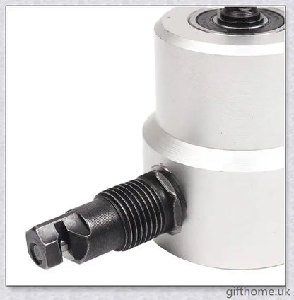 Premium Double-Head Metal Sheet Cutter & Drill Attachment - Compact, Adjustable, and Powerful Cutting Tool