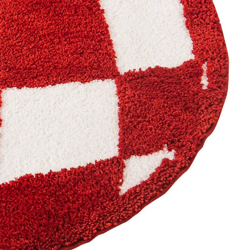 Billiards 8 Ball Tufted Area Rug with a striking black 8 ball design surrounded by a bold red circle