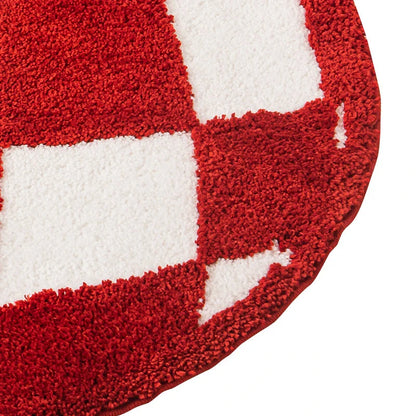 Billiards 8 Ball Tufted Area Rug with a striking black 8 ball design surrounded by a bold red circle
