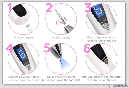 Deluxe Skin Tag and Mole Remover Pen - A cutting-edge skin care tool for painless and safe removal of skin tags, moles, and other blemishes