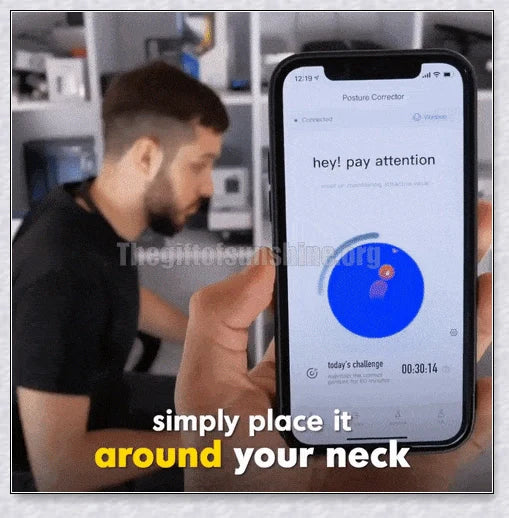 Smart Posture Corrector Device with Bluetooth connectivity and customisable settings for improved body alignment and reduced pain