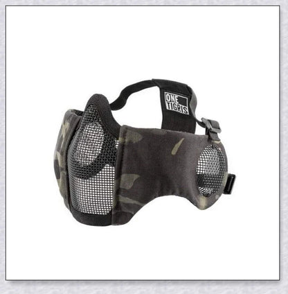 Tactical Foldable Mesh Mask With Ear Protection for Airsoft Gameplay