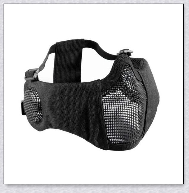 Tactical Foldable Mesh Mask With Ear Protection for Airsoft Gameplay