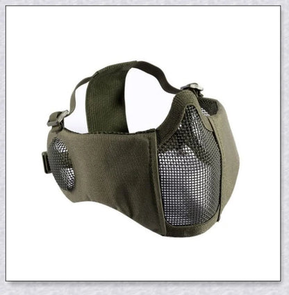 Tactical Foldable Mesh Mask With Ear Protection for Airsoft Gameplay