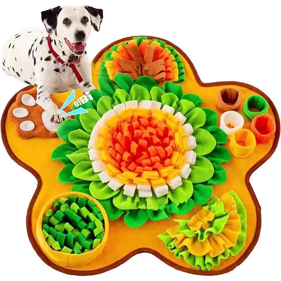 Interactive Sniff Mat for Dogs - a versatile playtime companion with treat dispensing, squeaky toys, and boredom-busting activities