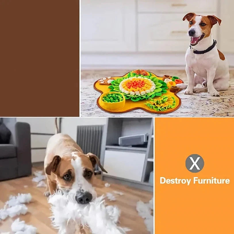 Interactive Sniff Mat for Dogs - a versatile playtime companion with treat dispensing, squeaky toys, and boredom-busting activities