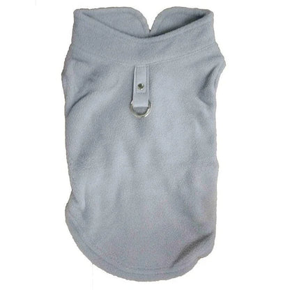 A cosy, warm fleece vest for dogs in a classic solid royal blue colour