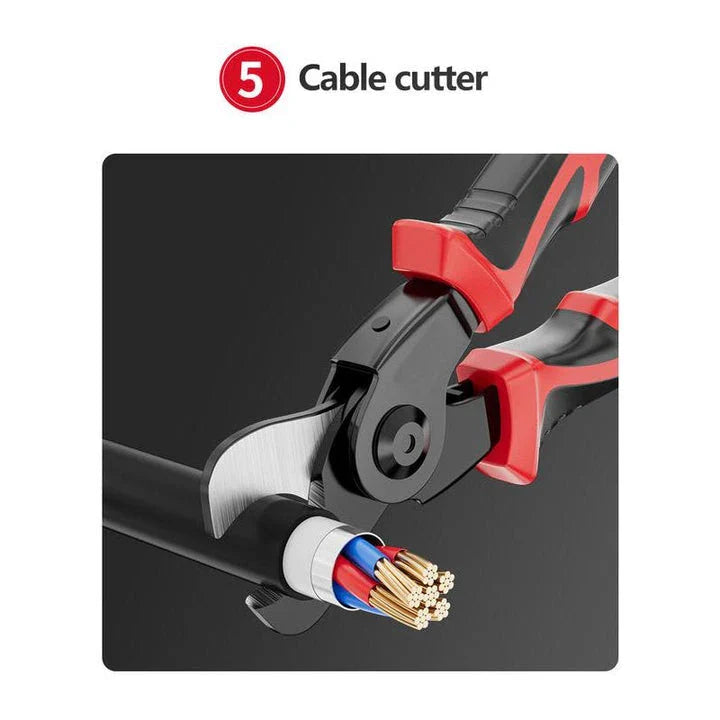 5-in-1 Electrician's Multifunctional Tool Kit with interchangeable heads and durable steel construction