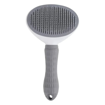 A multi-purpose pet grooming brush designed for dogs, cats, and other furry pets with premium materials and massage features.