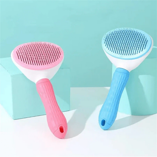 A multi-purpose pet grooming brush designed for dogs, cats, and other furry pets with premium materials and massage features.