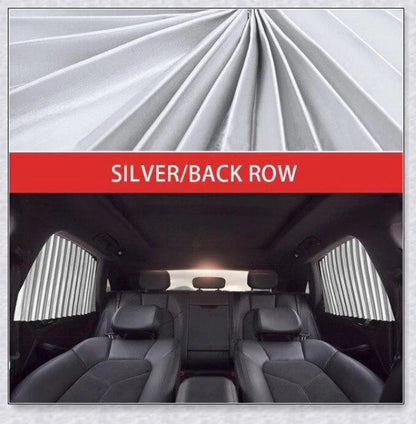 Slidenshade - Universal Magnetic Car Window Sunshade with Sliding Curtain Design for UV Protection and Privacy