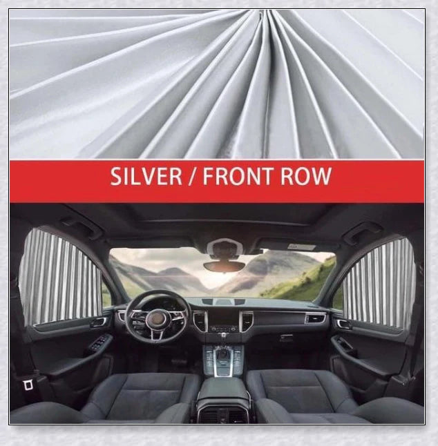 Slidenshade - Universal Magnetic Car Window Sunshade with Sliding Curtain Design for UV Protection and Privacy