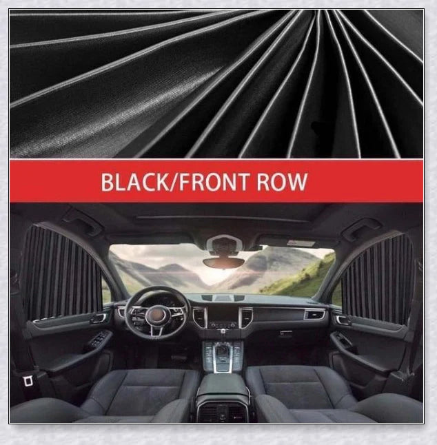 Slidenshade - Universal Magnetic Car Window Sunshade with Sliding Curtain Design for UV Protection and Privacy