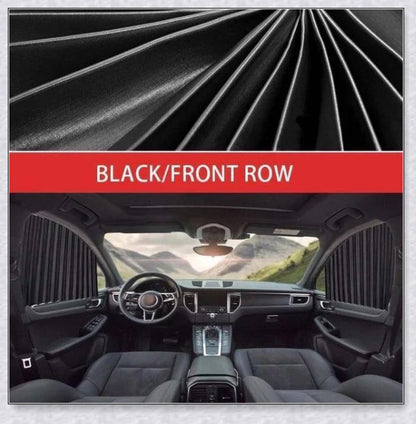 Slidenshade - Universal Magnetic Car Window Sunshade with Sliding Curtain Design for UV Protection and Privacy