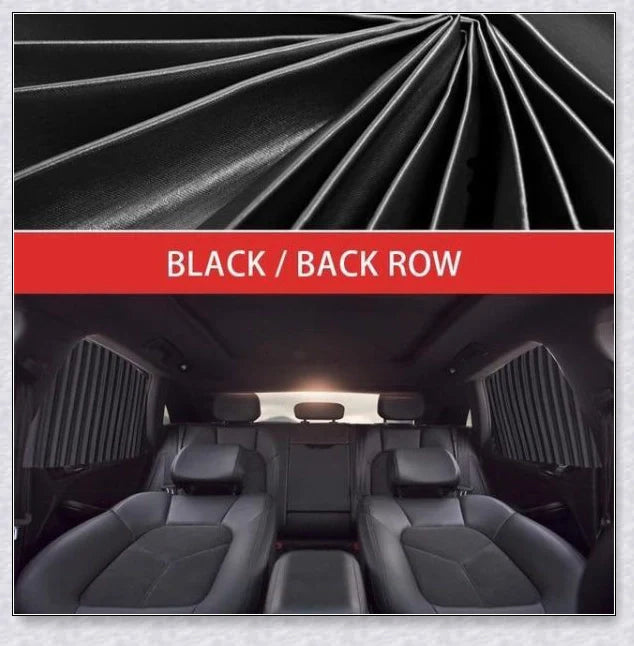 Slidenshade - Universal Magnetic Car Window Sunshade with Sliding Curtain Design for UV Protection and Privacy