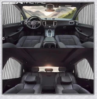 Slidenshade - Universal Magnetic Car Window Sunshade with Sliding Curtain Design for UV Protection and Privacy